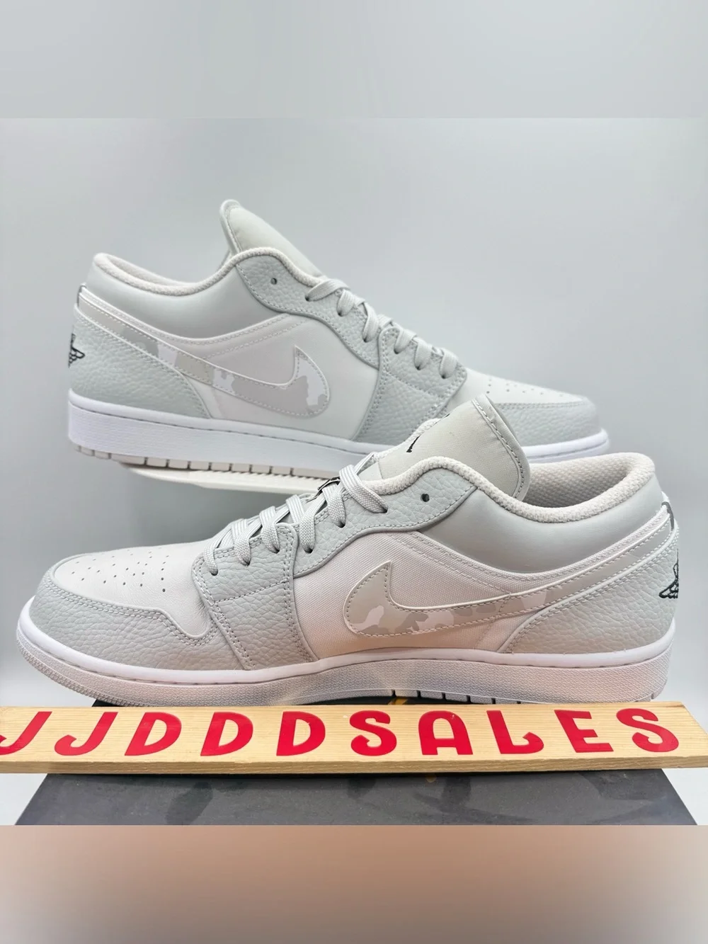 Nike Air Jordan 1 Low White Camo 2021 White Neutral Grey Men’s Size 13 NIB  New